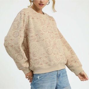 Umgee Coin Stamp Print Sweatshirt sz Small